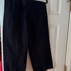 LOFT Navy Wide-Leg Trousers